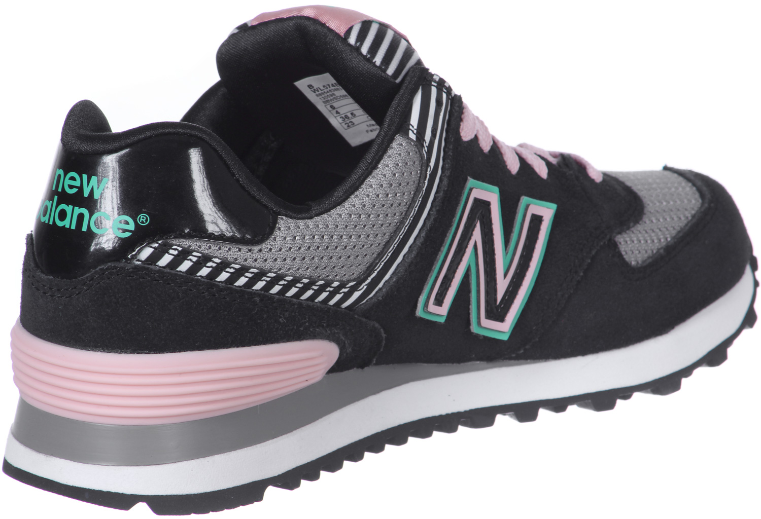 new balance 574 noir et rose