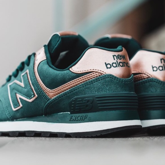 new balance green and gold